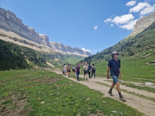 The group in the Valley floor of Ordesa National Park